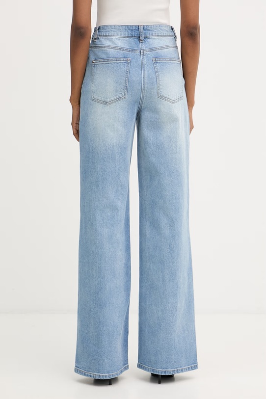 Odzież Morgan jeansy wide leg damskie PAVA niebieski