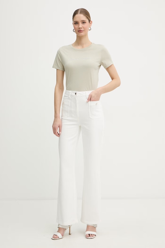 Morgan jeansy straight damskie PIJITO1 biały SS26