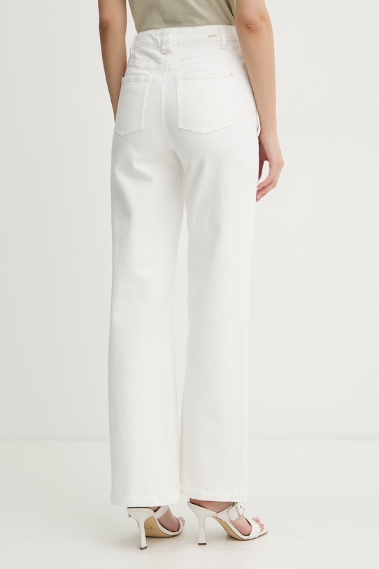 Odzież Morgan jeansy straight damskie PIJITO1 biały