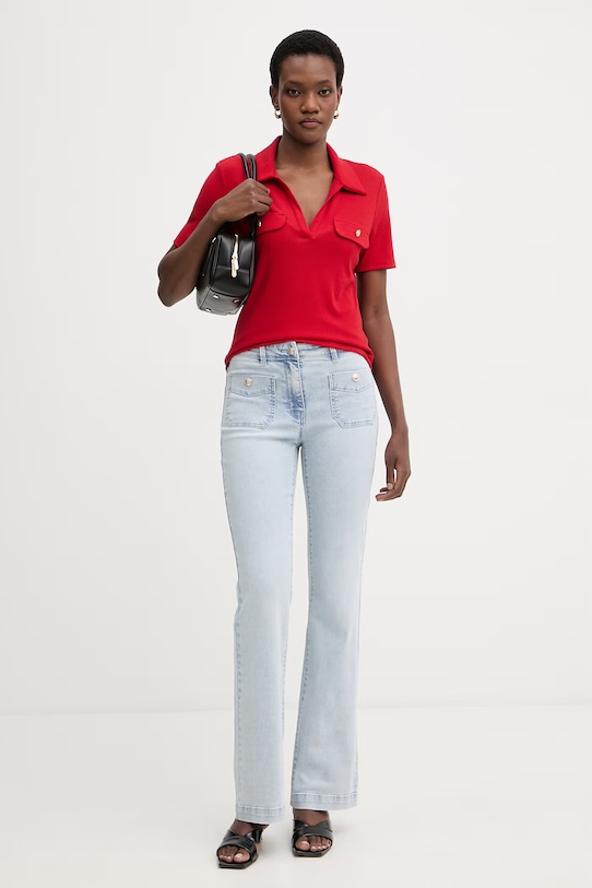 Morgan jeansy bootcut damskie POLASO niebieski SS26