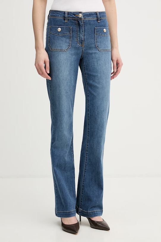 Morgan jeansy flare damskie niebieski POLASO2