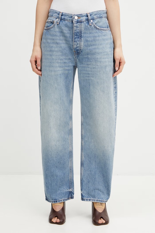 Anine Bing Fritz jeansy barrel damskie niebieski A.06.11764