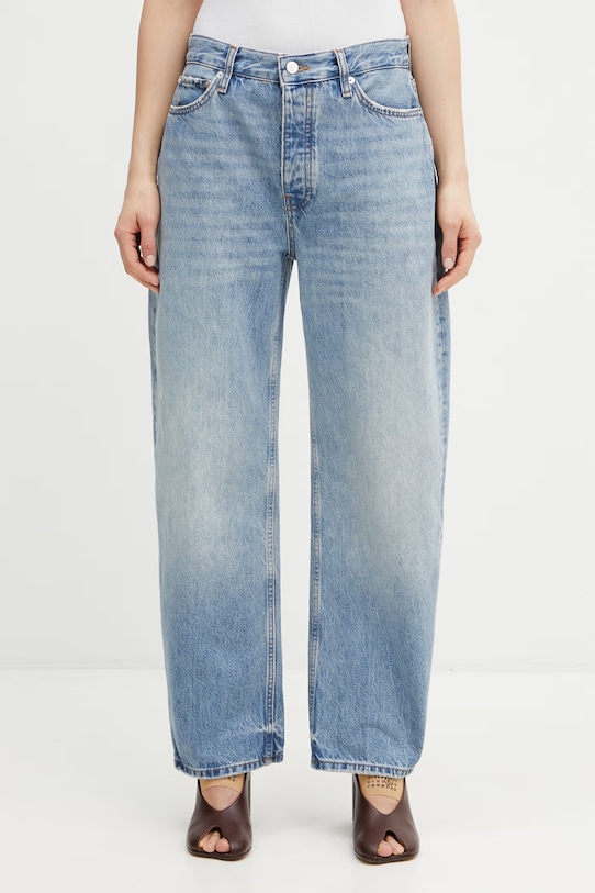 Anine Bing Fritz jeansy barrel damskie niebieski A.06.11764