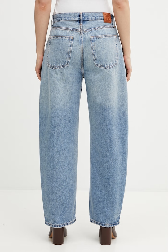 Odzież Anine Bing Fritz jeansy barrel damskie A.06.11764 niebieski