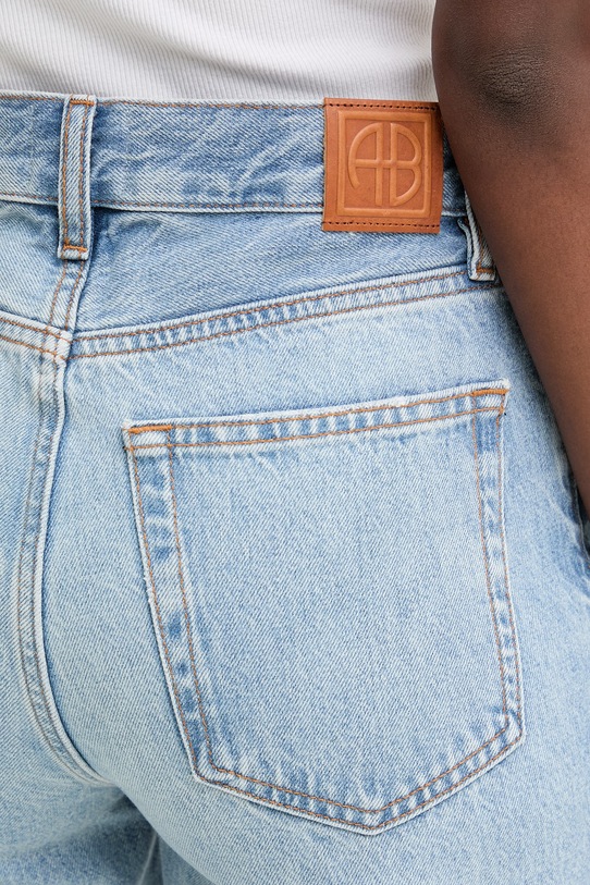 Anine Bing Lewis jeansy wide leg damskie niebieski A.06.11592