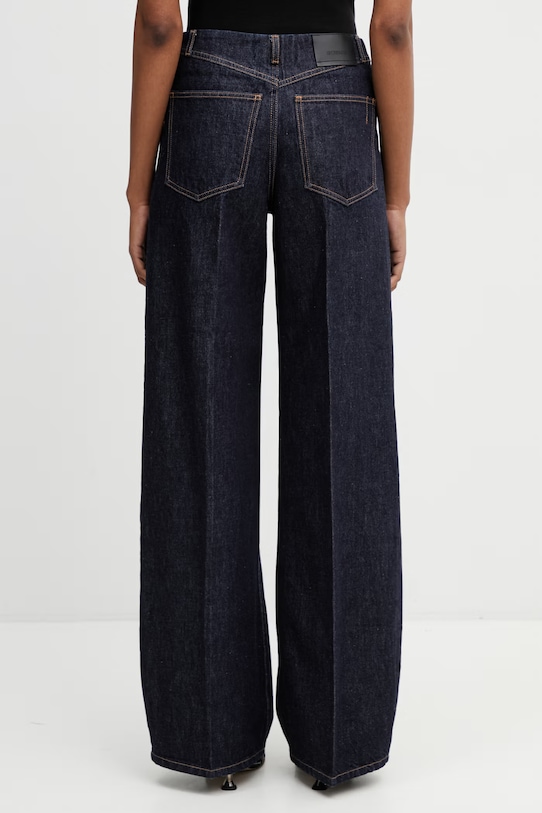 Odzież Sportmax Spdora jeansy relaxed fit damskie 2612181035600 granatowy