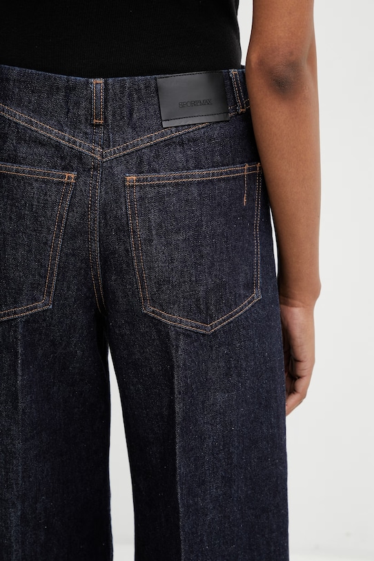 Sportmax Spdora jeansy relaxed fit damskie granatowy 2612181035600