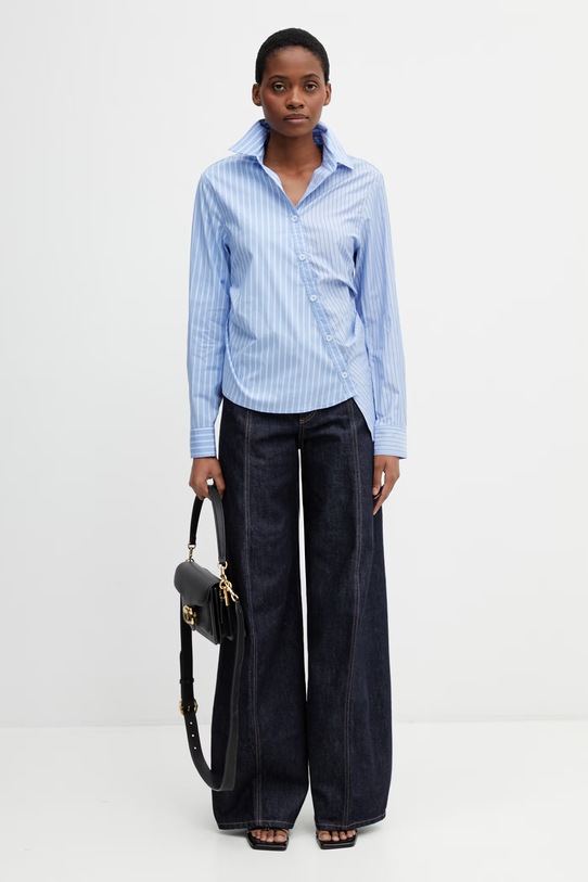 Sportmax Spdora jeansy relaxed fit damskie 2612181035600 granatowy