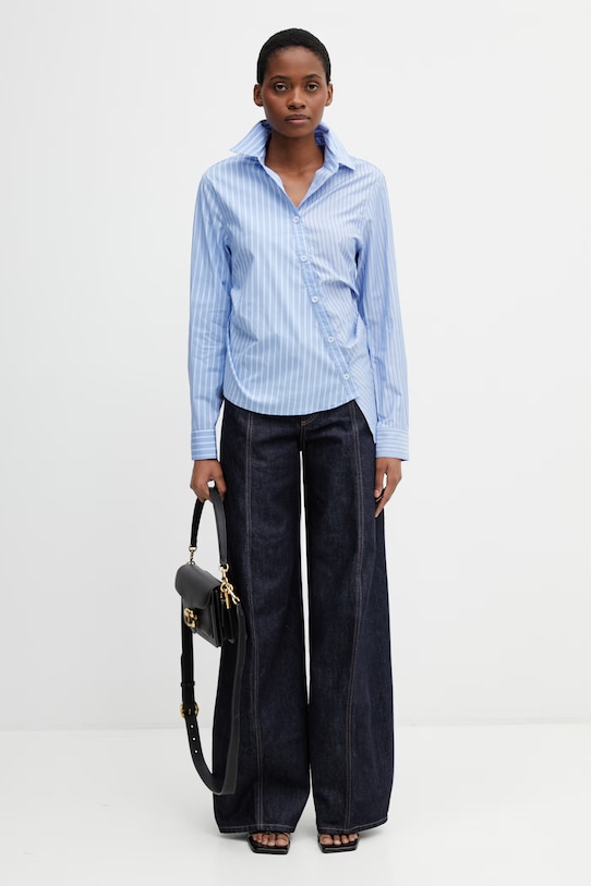 Sportmax Spdora jeansy relaxed fit damskie 2612181035600 granatowy