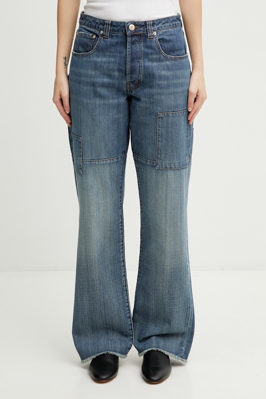 Wales Bonner Chance jeansy straight damskie niebieski WS26DE01.CO06.502