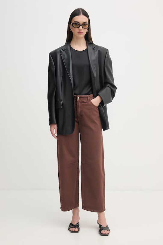 Haveone jeansy damskie PGZ.Q115 brązowy SS26