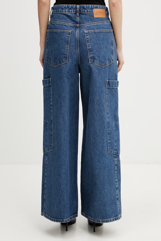Odzież GANNI jeansy relaxed fit damskie A1100180 niebieski