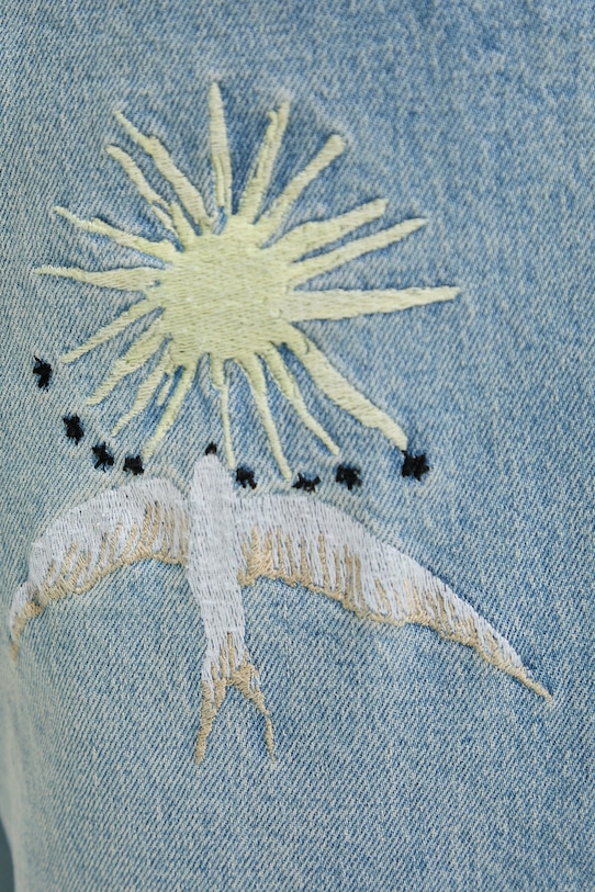 MUNTHE jeansy wide leg damskie BRALI niebieski 261143526187