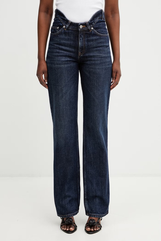 Jean Paul GAULTIER Curvy Waistband jeansy straight damskie niebieski 26.02.W.TR097.D030.55