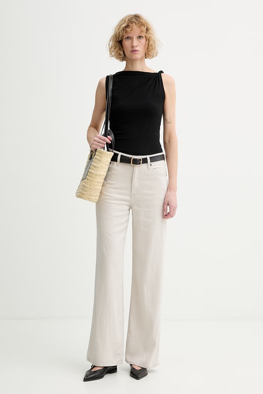 Levi's wide leg džíny dámské RIBCAGE WIDE LEG H223 A6081.0082 béžová SS26