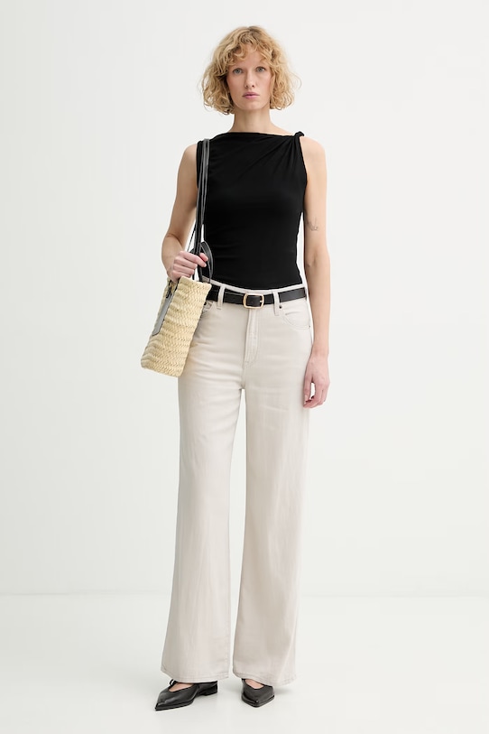 Levi's wide leg džíny dámské RIBCAGE WIDE LEG H223 A6081.0082 béžová SS26