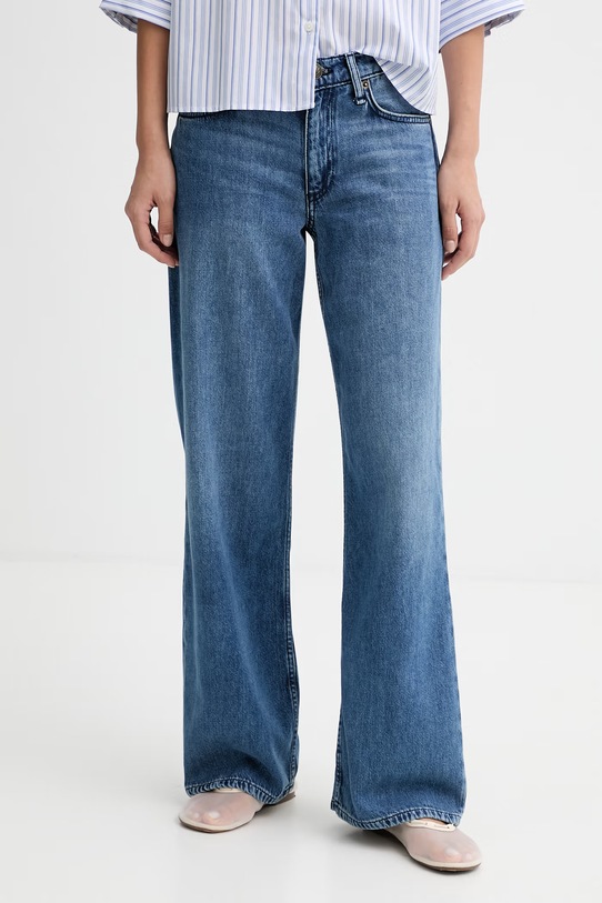 Rag & Bone rifle rovné dámske modrá RJ4126S1FRI