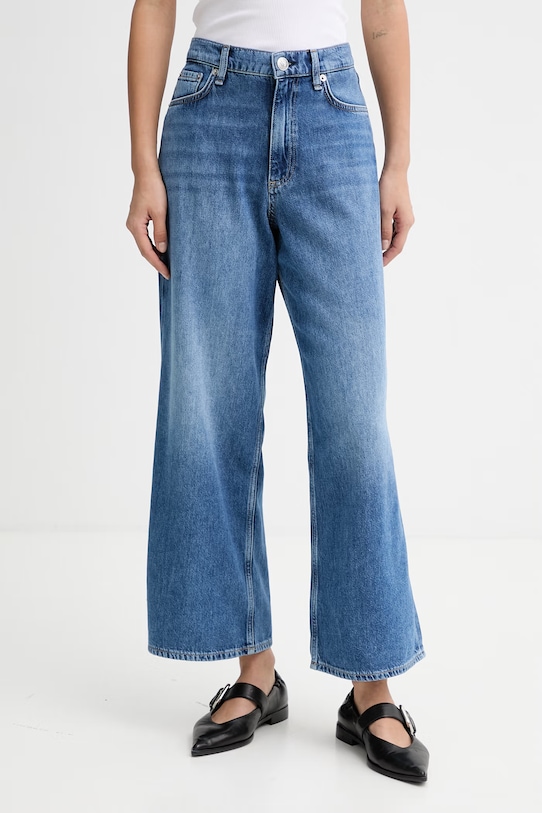 rag & bone jeansy wide leg damskie niebieski RJ2826S1XML