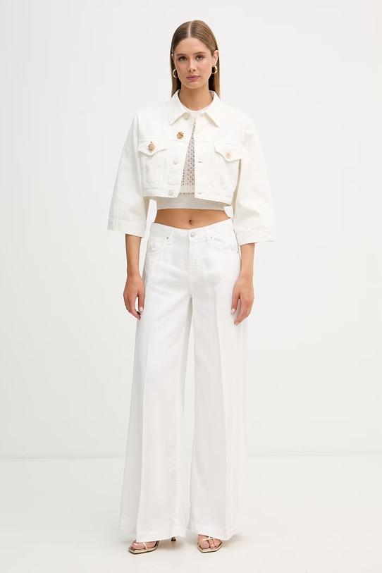 ViCOLO rifle wide leg dámske DAB5151 biela SS26