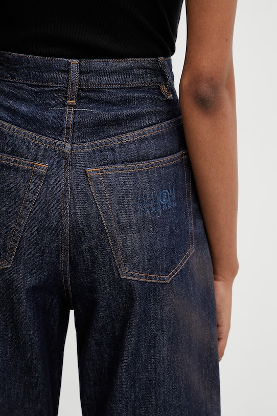 MM6 Maison Margiela jeansy relaxed fit damskie granatowy S62LB0218.M30055