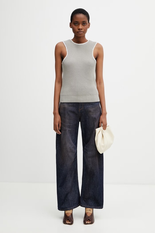 MM6 Maison Margiela jeansy relaxed fit damskie S62LB0218.M30055 granatowy