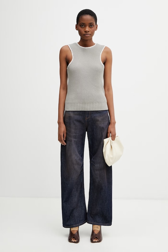 MM6 Maison Margiela jeansy relaxed fit damskie S62LB0218.M30055 granatowy