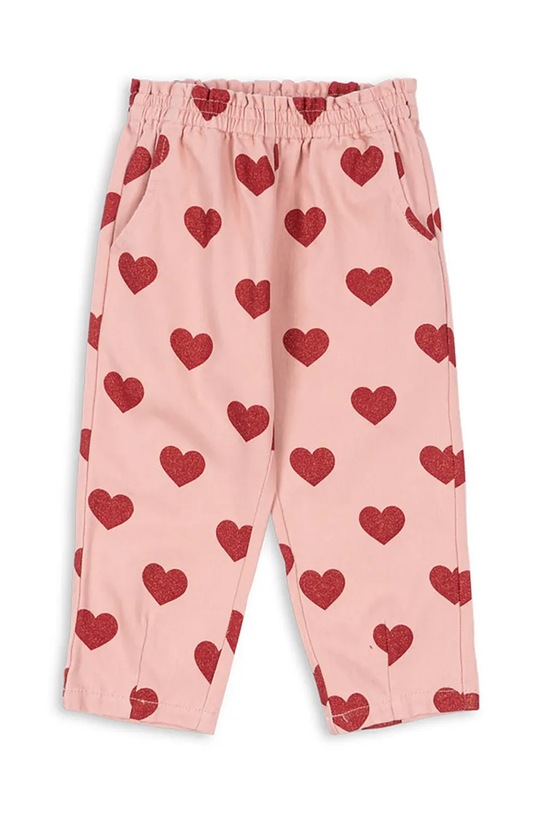 Konges Sløjd jeansy dziecięce MAGOT FRILL PANTS GOTS KS104358.PreSpring różowy SS26