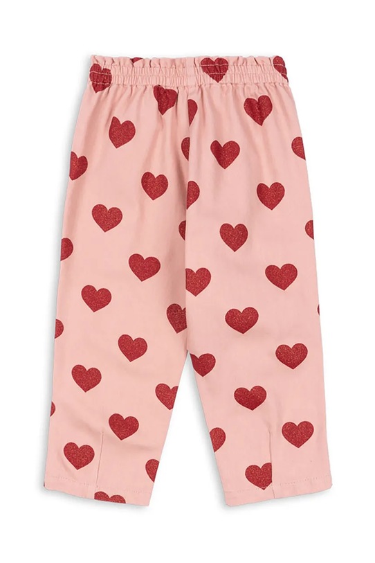 Dziewczynka Konges Sløjd jeansy dziecięce MAGOT FRILL PANTS GOTS KS104358.PreSpring różowy