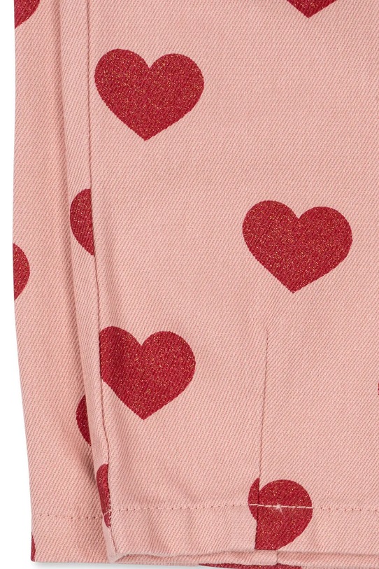 Konges Sløjd jeansy dziecięce MAGOT FRILL PANTS GOTS KS104358.PreSpring różowy