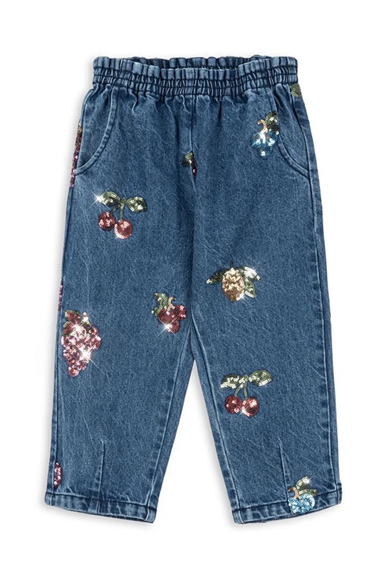 Konges Sløjd jeansy dziecięce MAGOT SEQUIN FRILL PANTS GOTS KS104365.PreSpring granatowy SS26