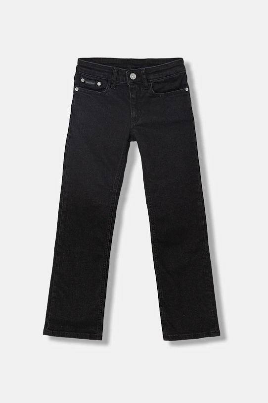 Calvin Klein Jeans jeansy dziecięce MR STRAIGHT z regulacją czarny IG0IG03054.128.176.PPY2