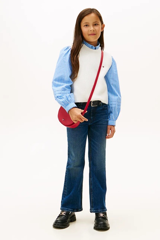 Dziewczynka Tommy Hilfiger jeansy dziecięce FLARE KG0KG08959.128.176.PPY2 niebieski