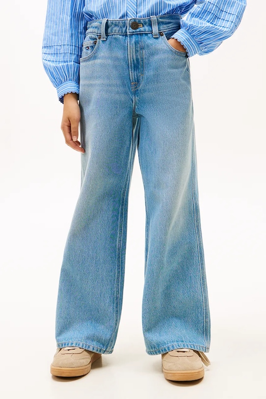 Дитячі джинси Tommy Hilfiger MABEL WIDE Planet friendly блакитний KG0KG08963.128.176.PPY2