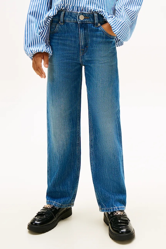 Tommy Hilfiger jeansy dziecięce GIRLFRIEND Planet friendly niebieski KG0KG08965.128.176.PPY2