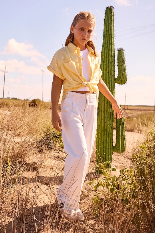 Mayoral jeansy dziecięce 6549.8B.Junior.PPY2 beżowy