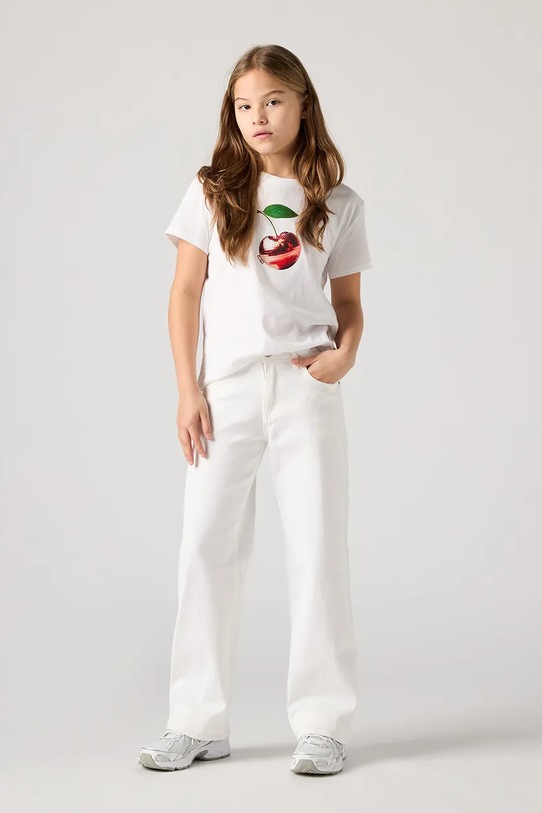 Levi's jeansy dziecięce WIDE LEG JEANS jeansy biały 4EG381.PPY2
