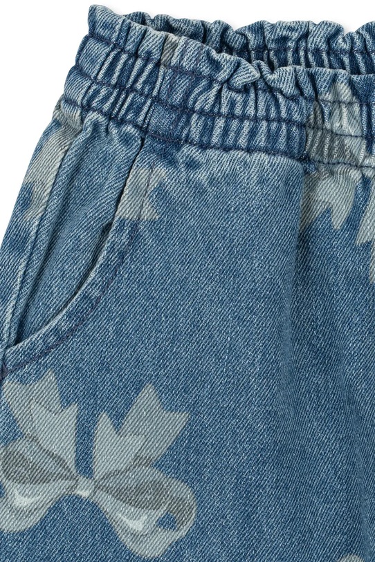 Dziewczynka Konges Sløjd jeansy dziecięce MAGOT FRILL PANTS GOTS KS104970.PPY2 granatowy