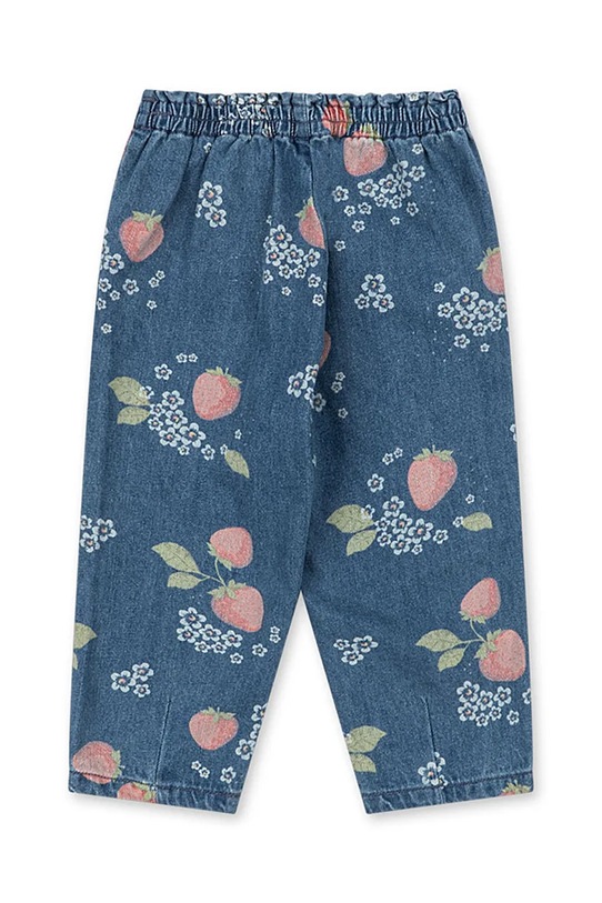Dziewczynka Konges Sløjd jeansy dziecięce MAGOT FRILL PANTS GOTS KS104970.PPY2 granatowy