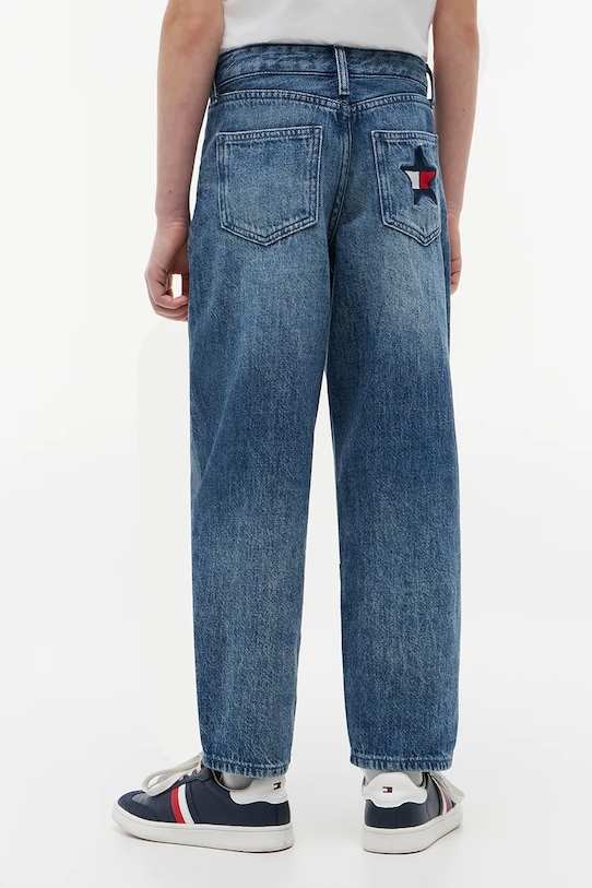 Dziewczynka Tommy Hilfiger jeansy dziecięce BARREL KG0KG09182.128.176.PPY2 niebieski
