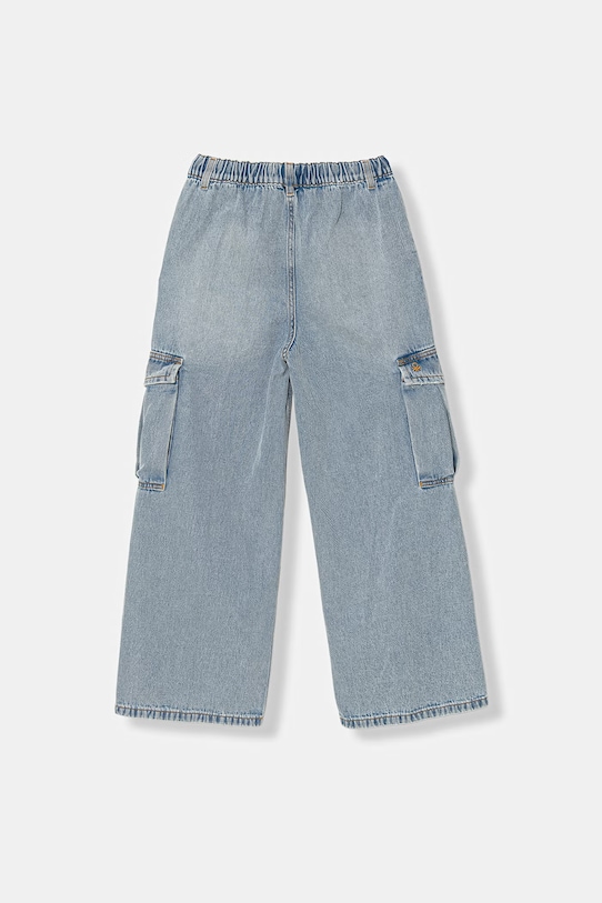 United Colors of Benetton rifle wide leg detské 4KEHCF05I.G.Stagionale modrá SS26