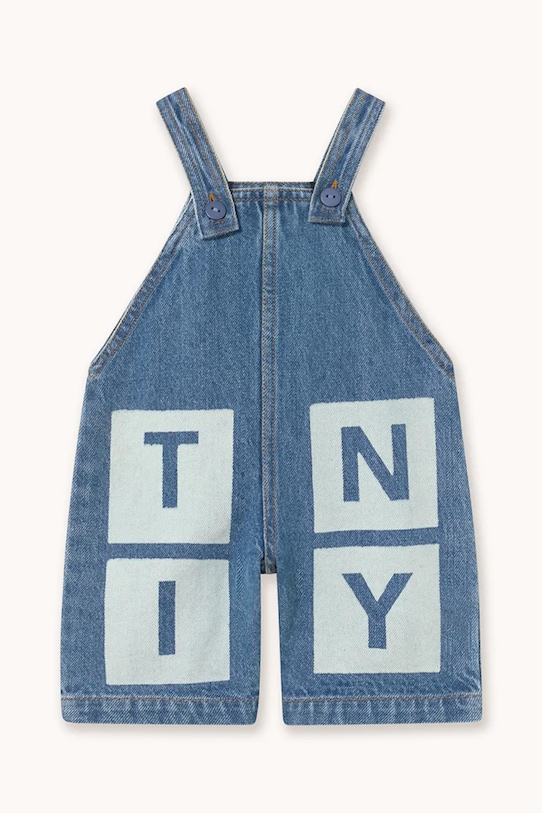 Tinycottons ogrodniczki jeansowe niemowlęce TINY DENIM DUNGAREE BABY ogrodniczki niebieski SS26.350