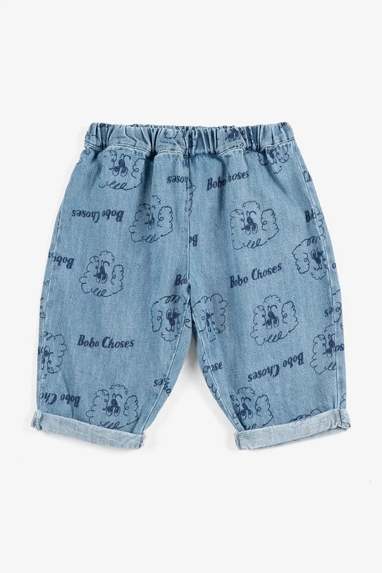 Bobo Choses jeansy niemowlęce Pickles The Dog 126AB074 niebieski SS26