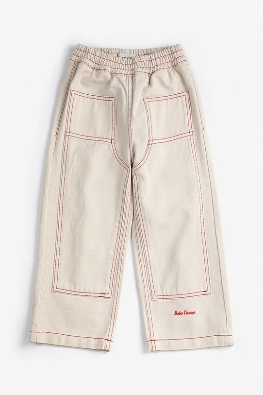 Bobo Choses jeansy dziecięce 126AC094 beżowy SS26