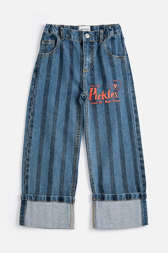 Bobo Choses jeans per bambini Pickles The Dog 126AC099 blu SS26