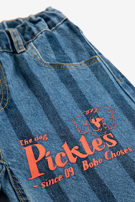 Bobo Choses jeansy dziecięce Pickles The Dog niebieski 126AC099