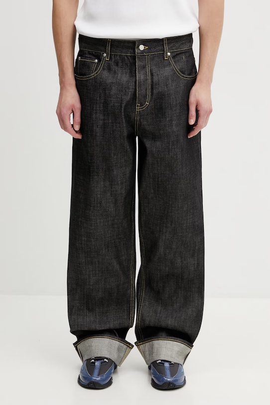 Represent SELVEDGE jeansy relaxed fit męskie czarny MLM100500.01