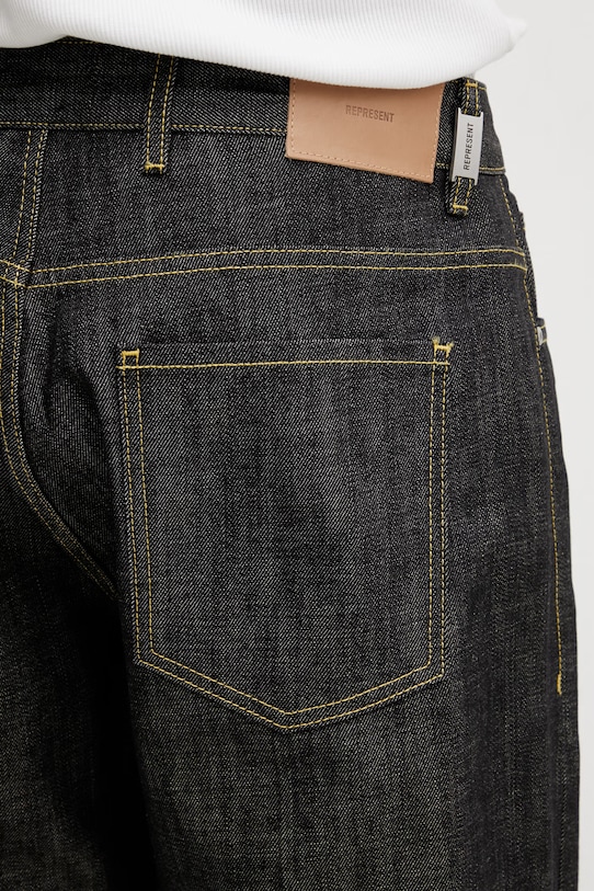 Represent SELVEDGE jeansy relaxed fit męskie czarny MLM100500.01