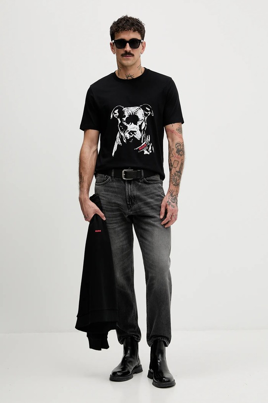 HUGO jeansy 50554201 szary SS26