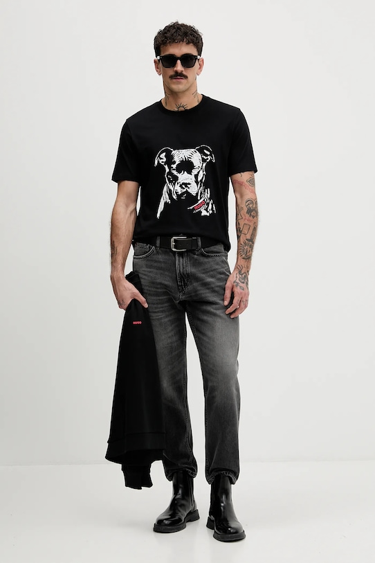 HUGO jeansy 50554201 szary SS26