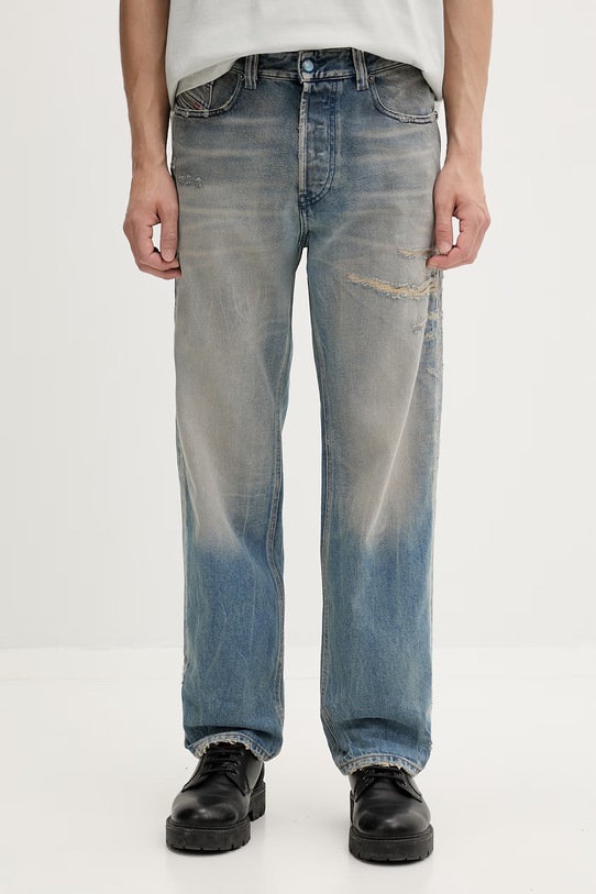 Diesel jeansy tapered męskie 2024 D-MACS L.32 niebieski A18974.09N30